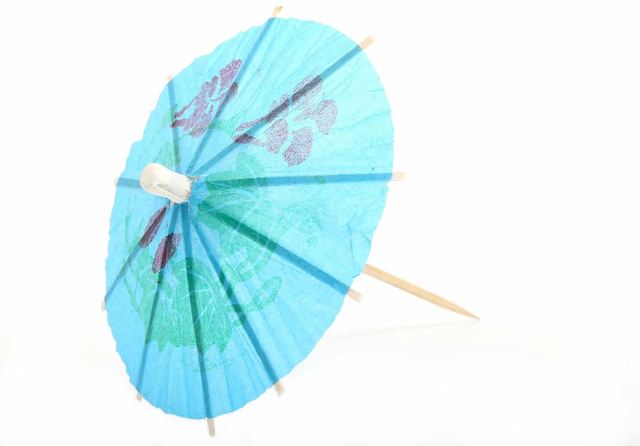 blue, umbrella toothpick, green, floral, graphic, alcohol, basic, cocktail, colorful, colors