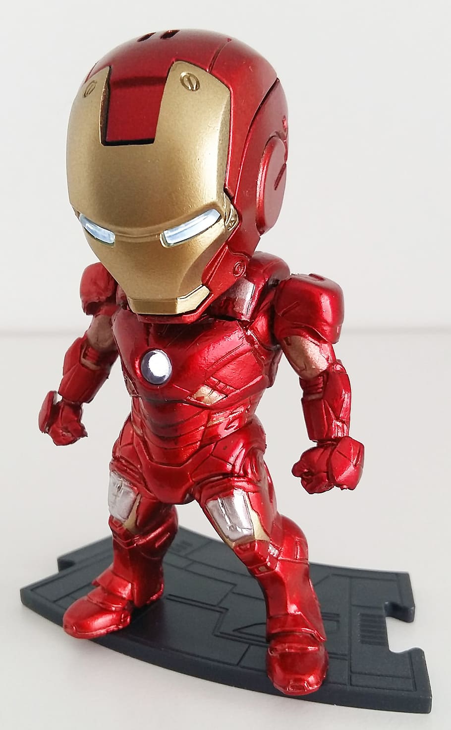 action figure, figure, collect, figures, toys, collectibles, iron man, marvel, red, indoors