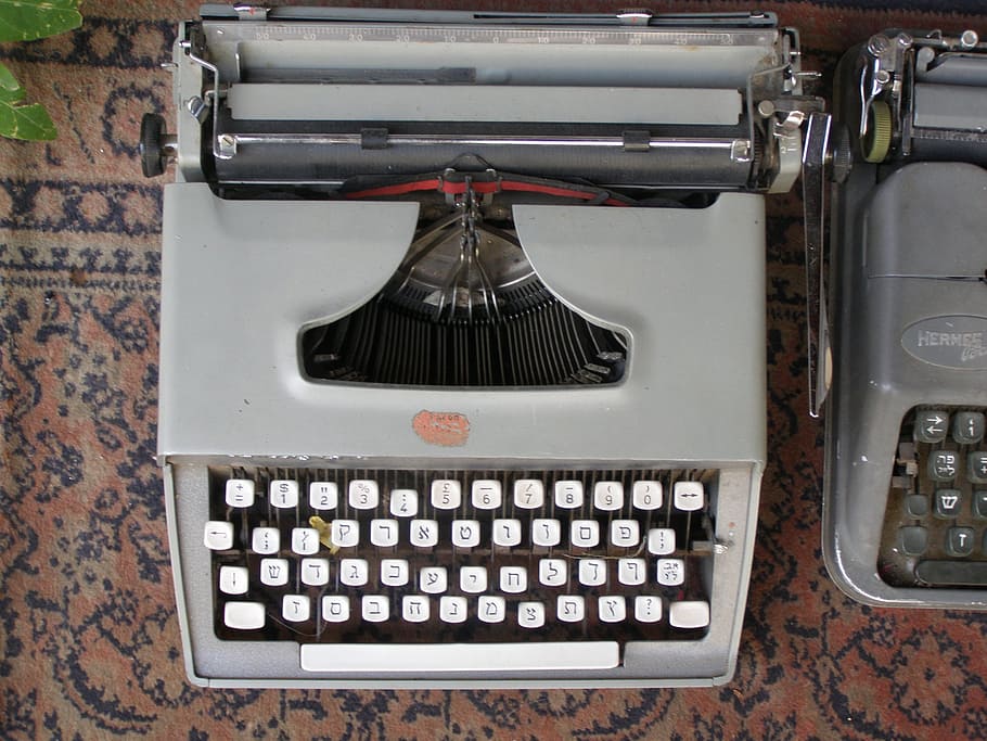 typewriter, vintage, antique, type, retro, write, machine, text, office, journalism