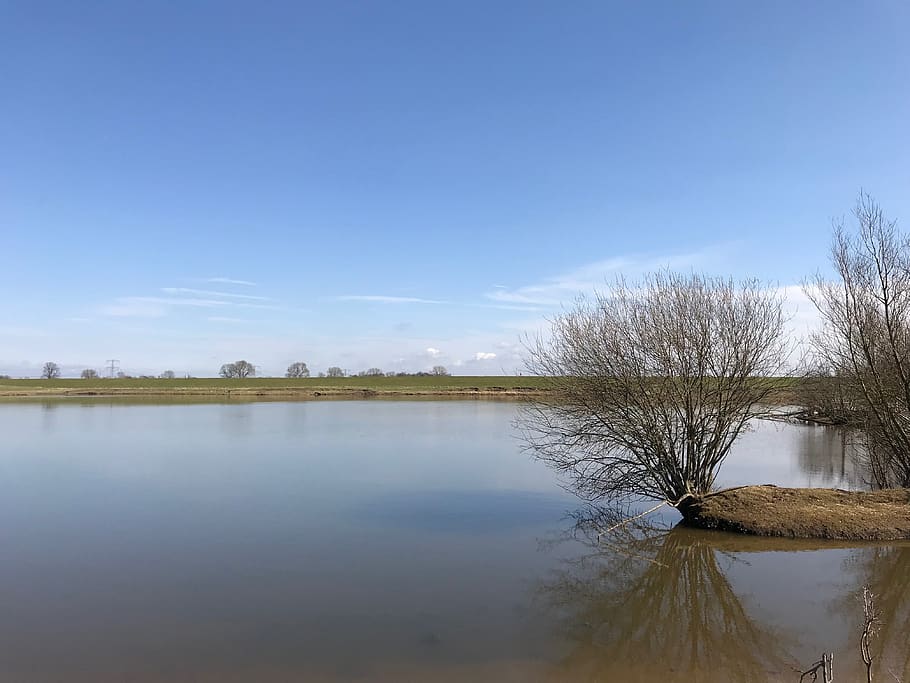 floodplain, nature, river, landscape, no person, water, sky, tranquility, reflection, tranquil scene
