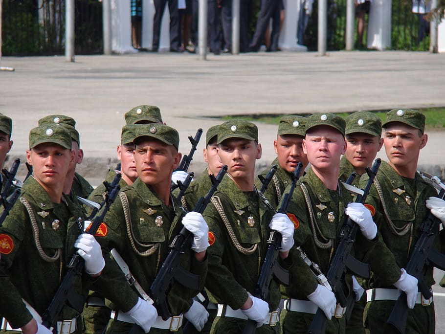 parade, victory day, samara, russia, area, troops, soldiers, government, military, armed forces
