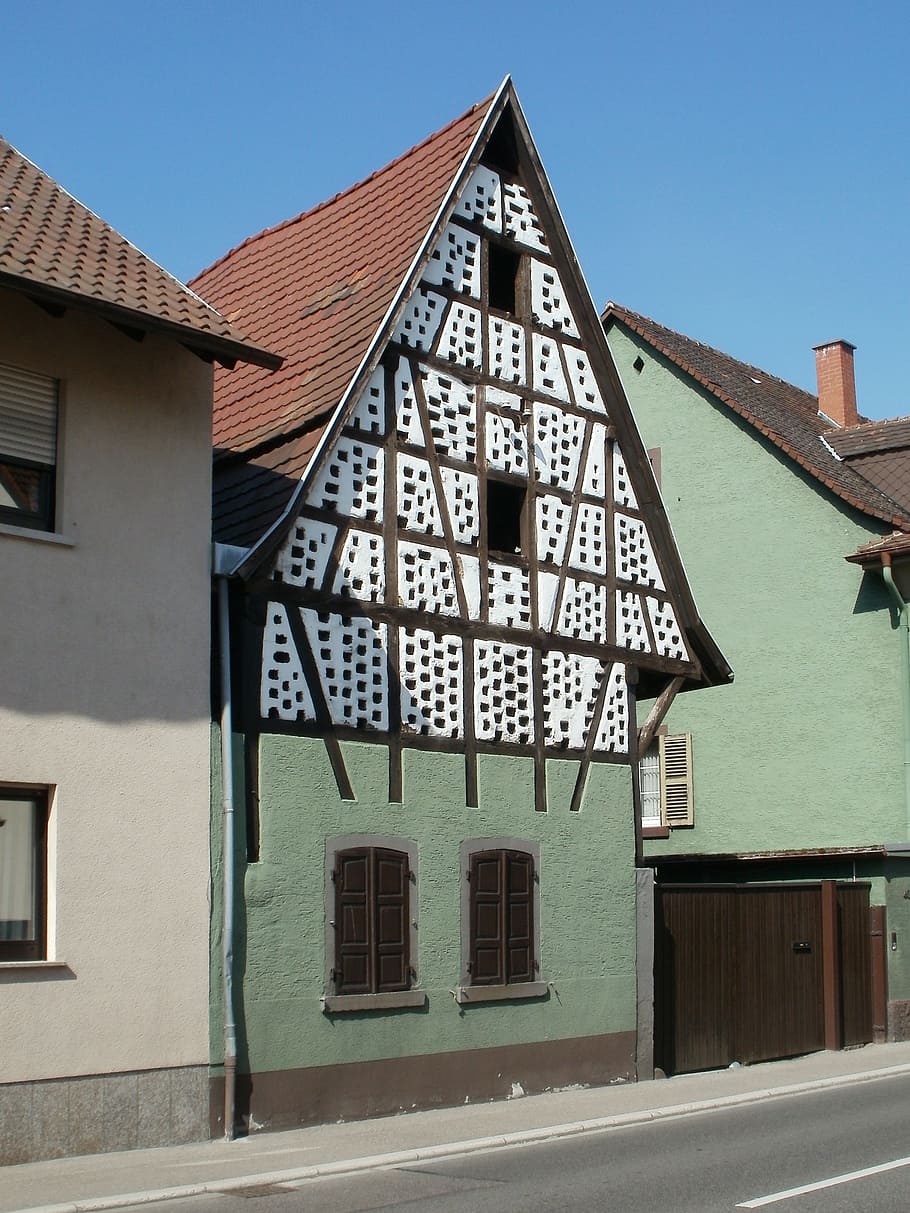house, hockenheim, timber framing, structure, building, home, old, historic, architecture, classic