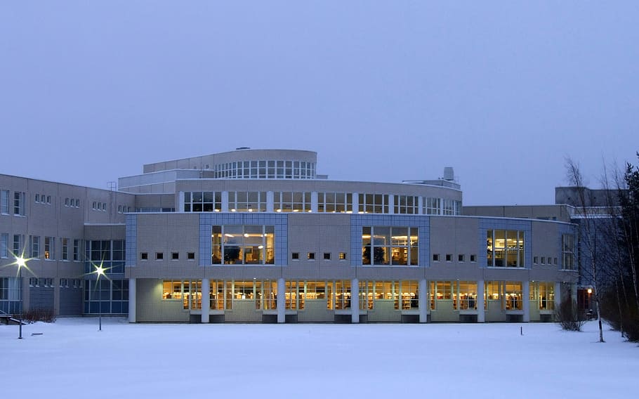 perpustakaan pegasus universitas oulu, Universitas Oulu, Pegasus, Perpustakaan, Linnanmaa, Finlandia, bangunan, perguruan tinggi, pendidikan, foto