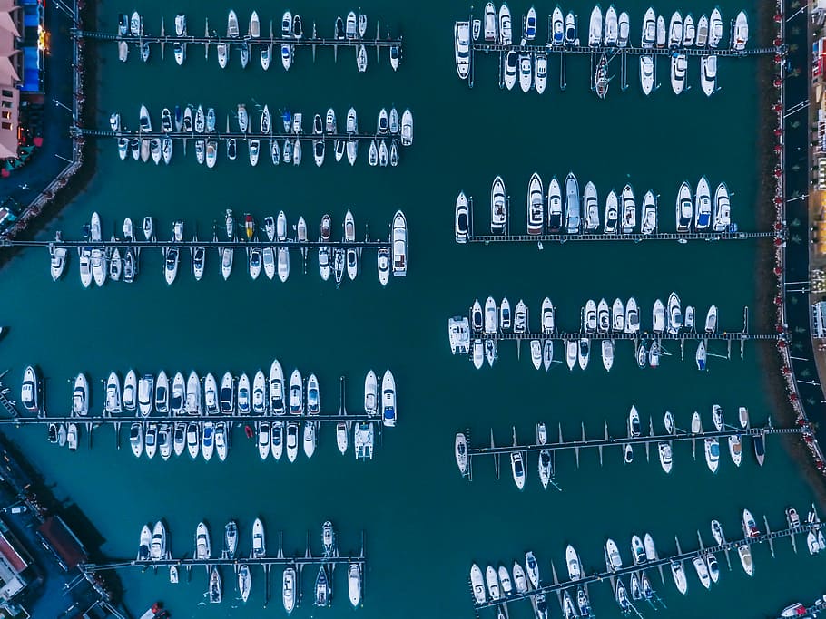 top, view, yachts, aerial, boat, water, top view, river, roof, city
