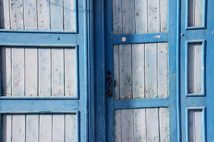 puerta de madera, entrada, puerta principal, meta, fondo, papel tapiz, nuevas metas, madera, antiguo, azul