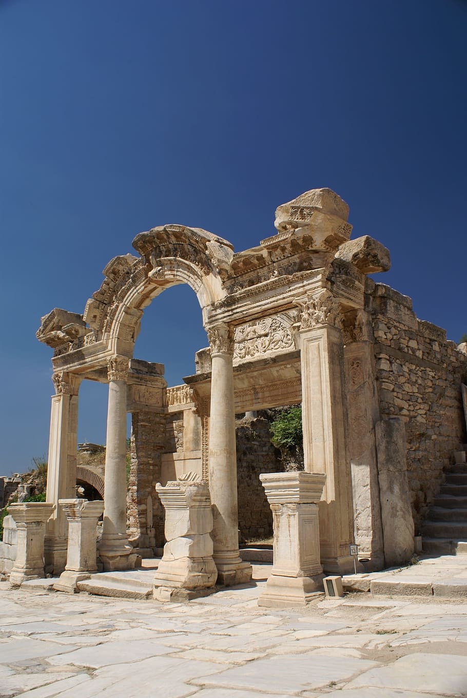Éfeso, Antigua, Turquía, Adriano, templo, arqueológico, arquitectura, historia, ruina antigua, columna arquitectónica