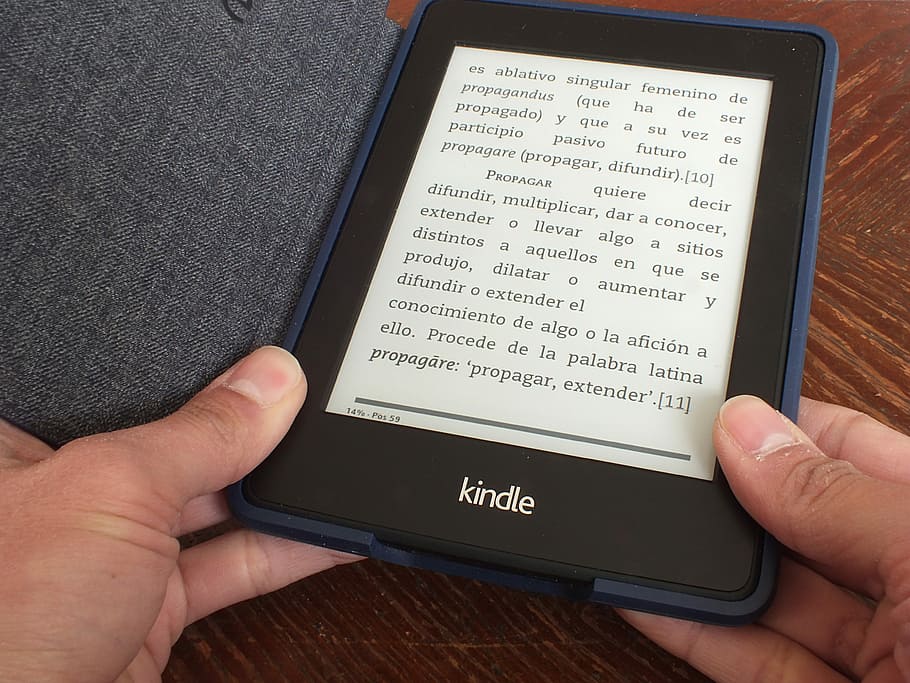 E-Book, Kindle, Reading, Screen, E-Ink, letters, e-reader, display, device, text