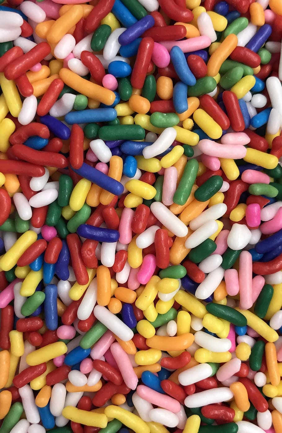 assorted-color candies, sprinkles, colorful, rainbow, cake, sugar, dessert, sweet, birthday, pink