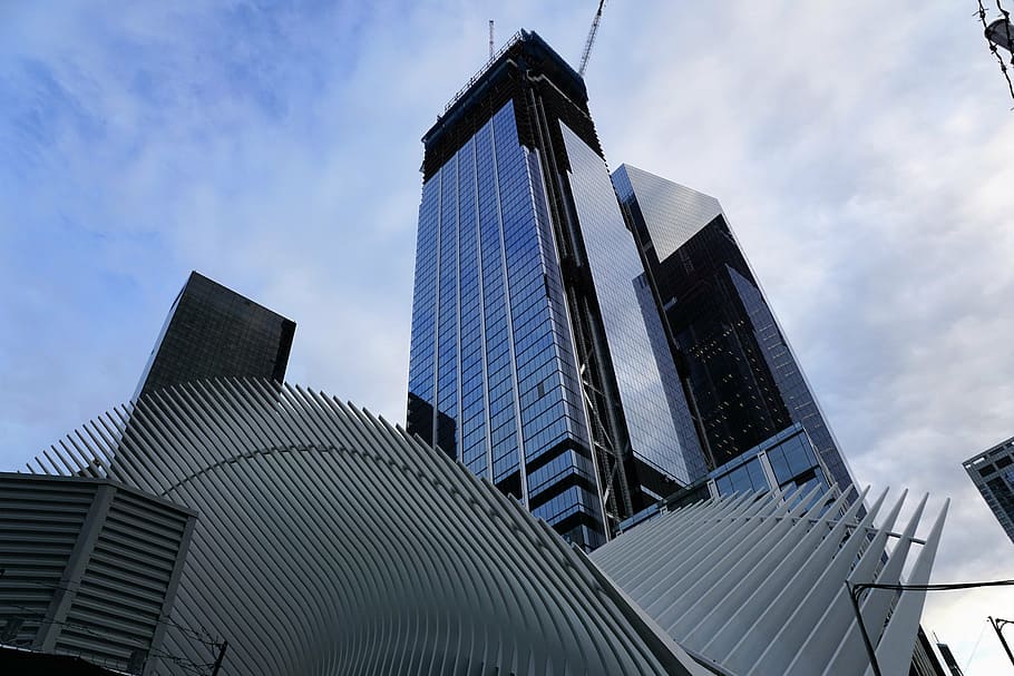 Nueva York, edificio, Estados Unidos, Manhattan, One World Trade Center, América, rascacielos, casa, vidrio, arquitectura