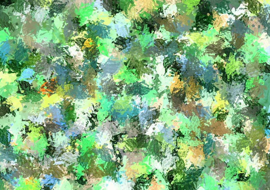 white, green, black, digital, wallpaper, Painting, Colors, Green, Blue, art, blue