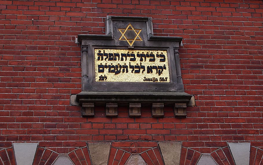 sinagoga, edificio histórico, países bajos, judío, hebreo, estrella de david, judaísmo, maĝeen david, magen david, ladrillo