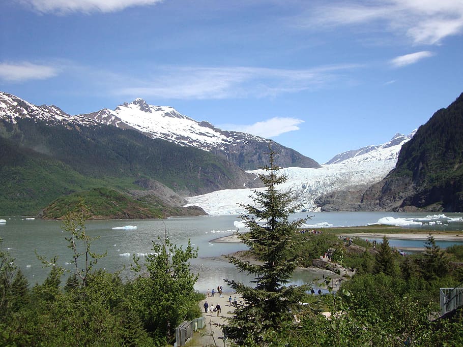 Alaska, glaciar, hielo, glaciar de Alaska, ártico, congelado, montañas, paisaje, vista, vacaciones