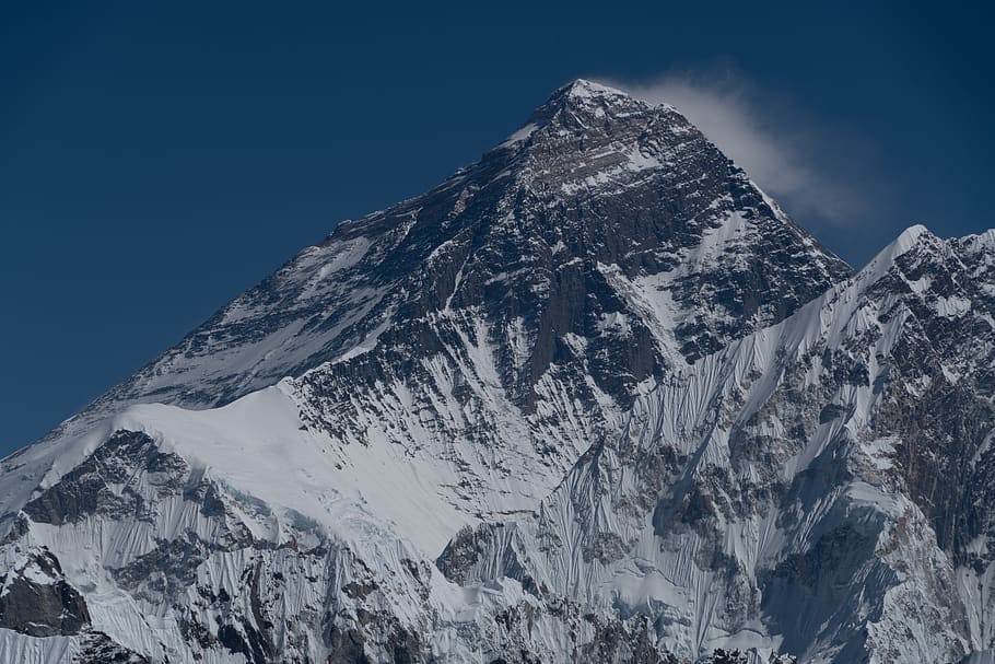 nepal, everest, nubes, himalaya, roca, nieve, temperatura fría, invierno, montaña, paisajes: naturaleza