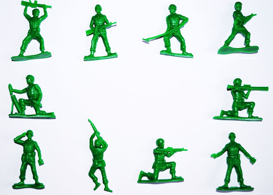 soldados de juguete, símbolo, ejército, soldados, juguete, figuras, negocios, fondo, batalla, negro