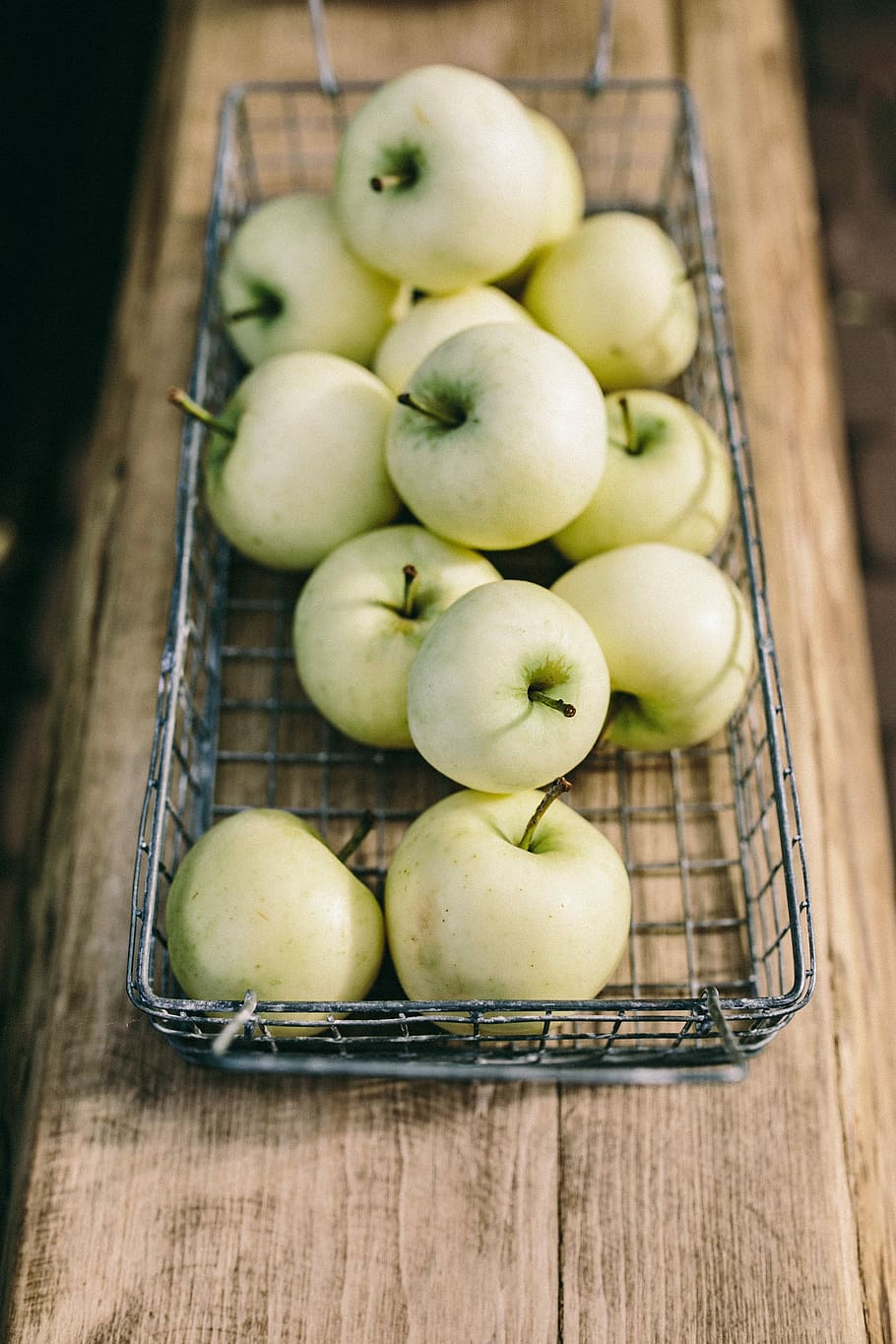 зеленый, яблоки, корзина, Здоровые, зеленые яблоки, Яблоко, фрукты, свежие, органические, здоровье