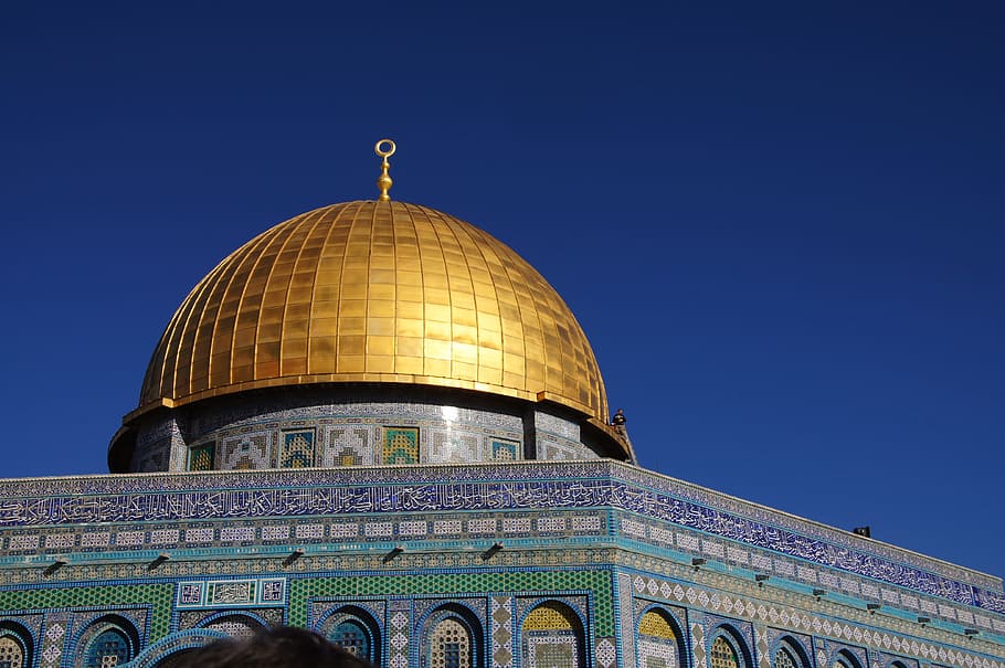 dome, rock, jerusalem, Dome Of The Rock, Mosque, Islam, religion, old city, landmark, architecture