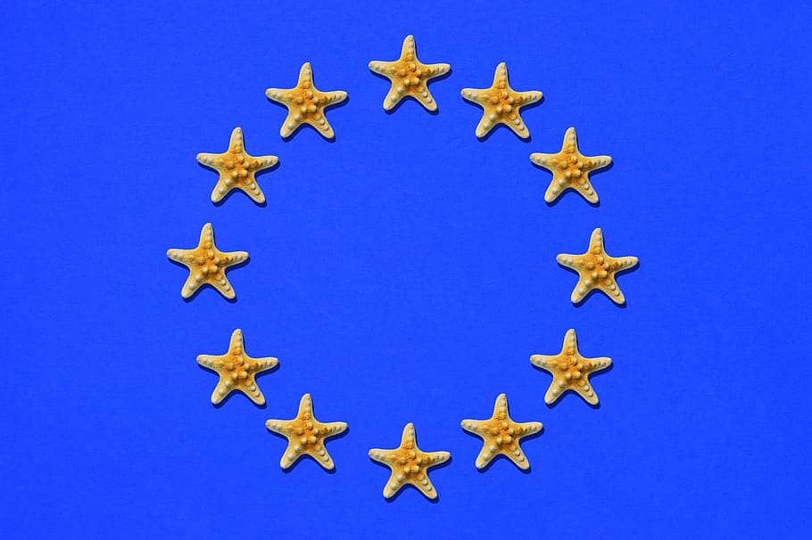europe, eu flag, europe flag, flag, blue, star, european, eu, banner, sky