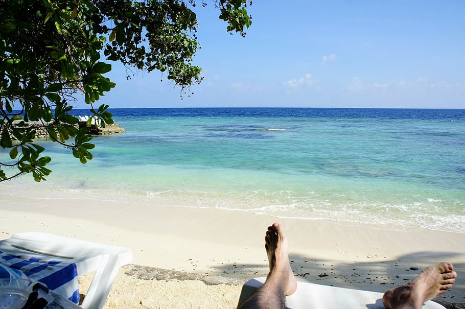 maladewa, pulau, biru, air, resort, laut, pantai, liburan, langit, atol