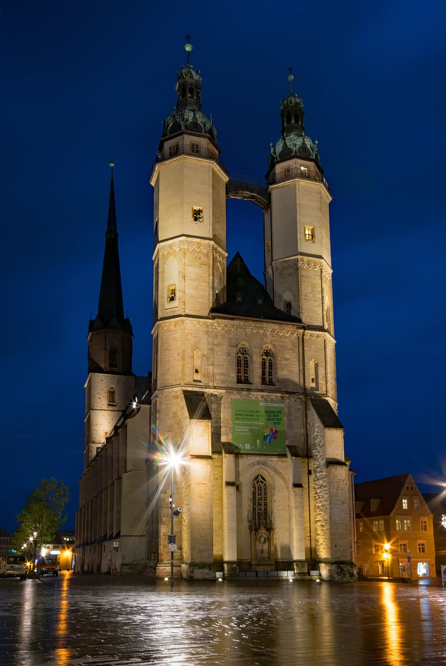 Saale, Saxony-Anhalt, Germany, hall, market church, our love women, church, faith, religion, landmark