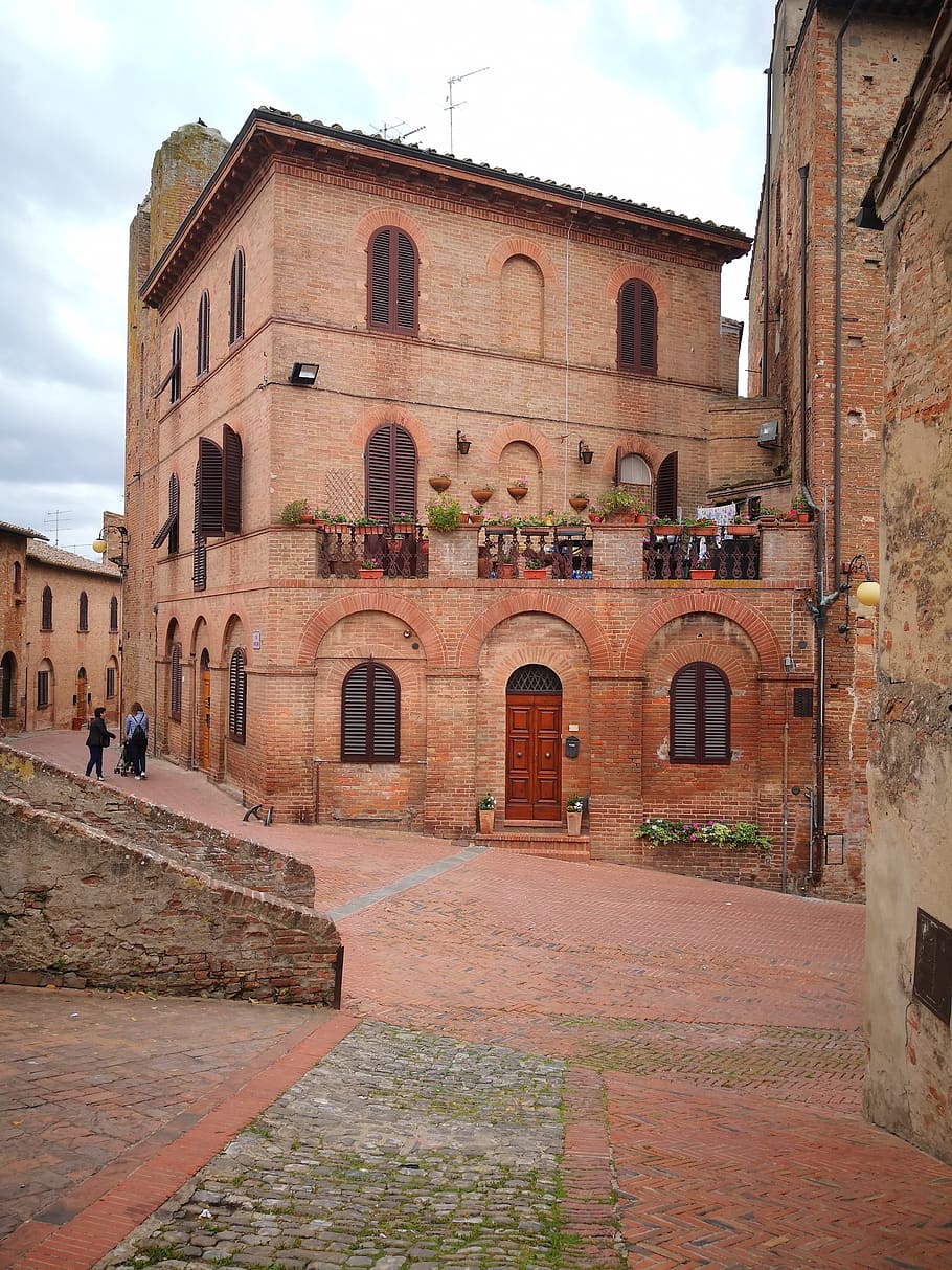 architecture, old, building, travel, city, toscana, italy, history, town, stone