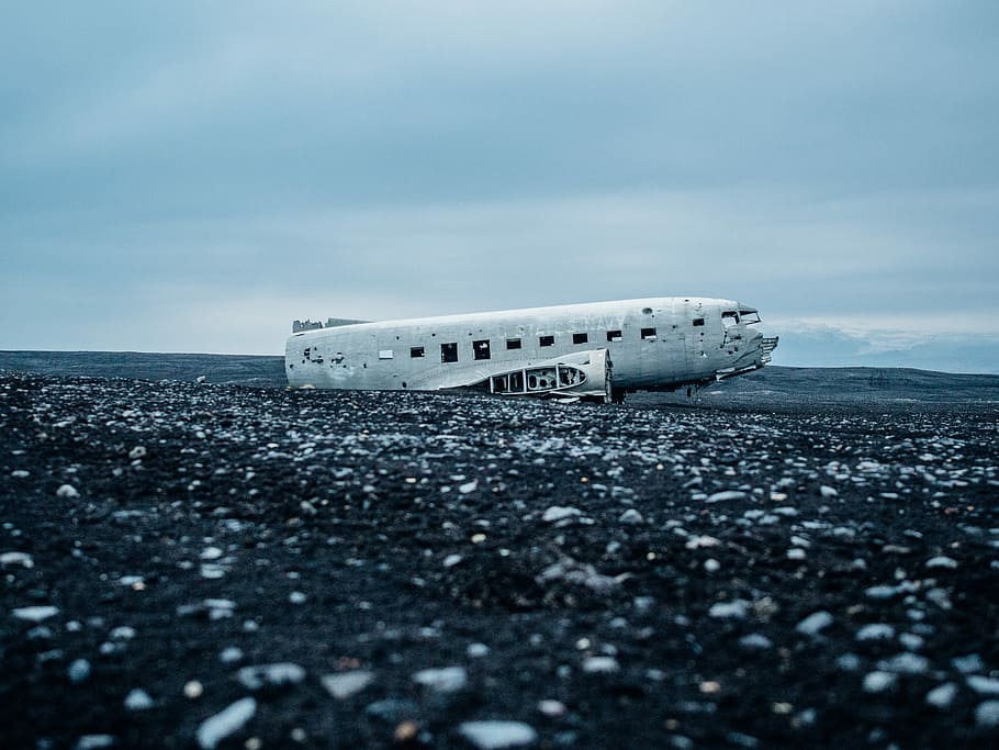 wreck passenger plane, wreck, passenger, plane, abandoned, airplane, transportation, air Vehicle, commercial Airplane, travel