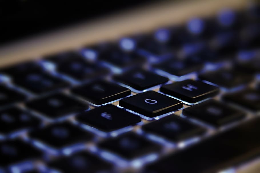 black keyboard, technology, keyboard, computing, peripheral, illuminated, mac, blur, computer Keyboard, computer