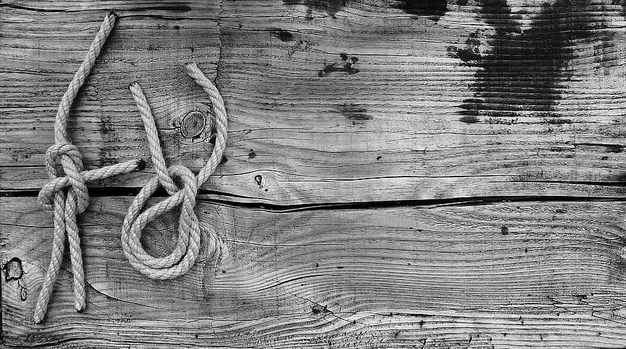 gray, wooden, plank, knot, rope, ropes, knots, structure, maritim, wood - material