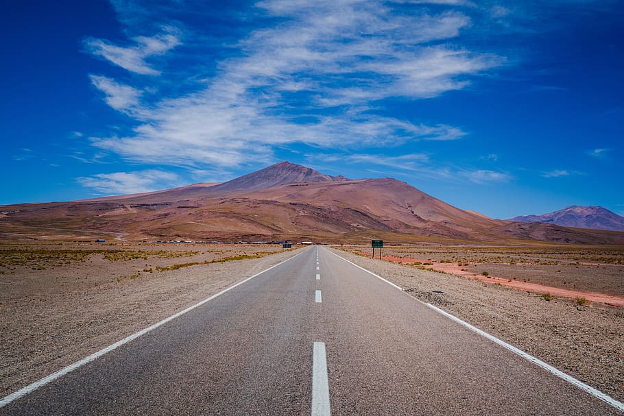 road, andes, nature, sky, chile, dom, loneliness, travel, drive, experience