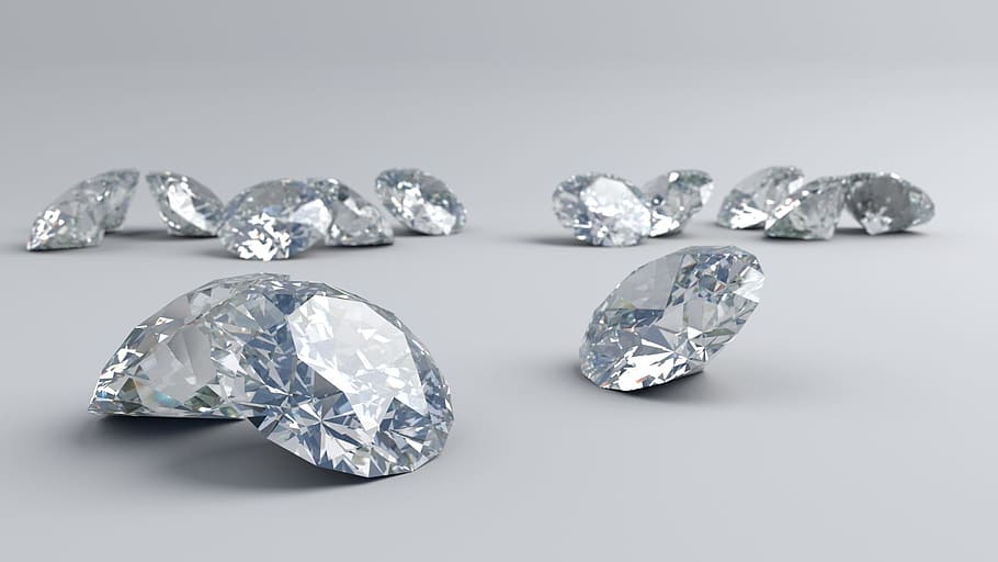 폐쇄, 사진, 명확한, 보석, 다이아몬드, 기어 오르는, 스파클, 돌, 보석류, 다이아몬드-보석류