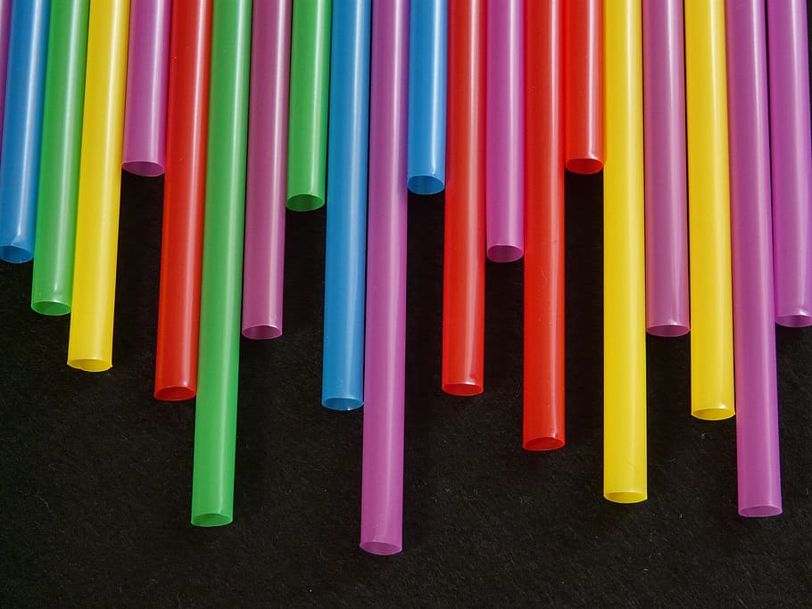 assorted-color, plastic, drinking, straw, lot, straws, tube, colorful, color, drink