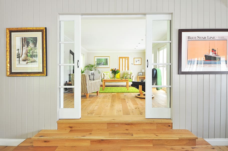 white, wooden, door, living, room furniture, set, home, modern, furniture, luxury