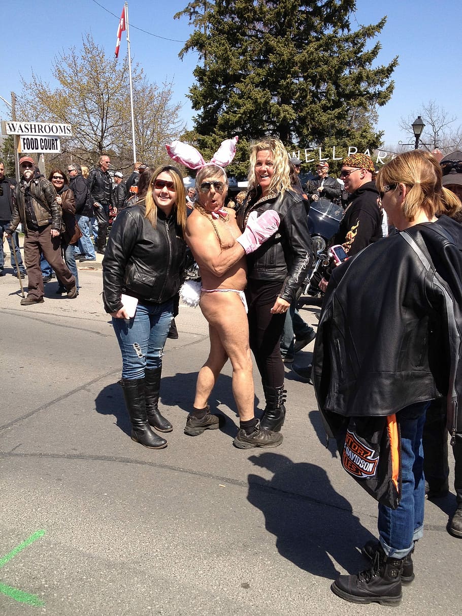 Port Dover, Ontario, Canada, Bikers, port dover, ontario, crowd, adults, group, outdoors, funny
