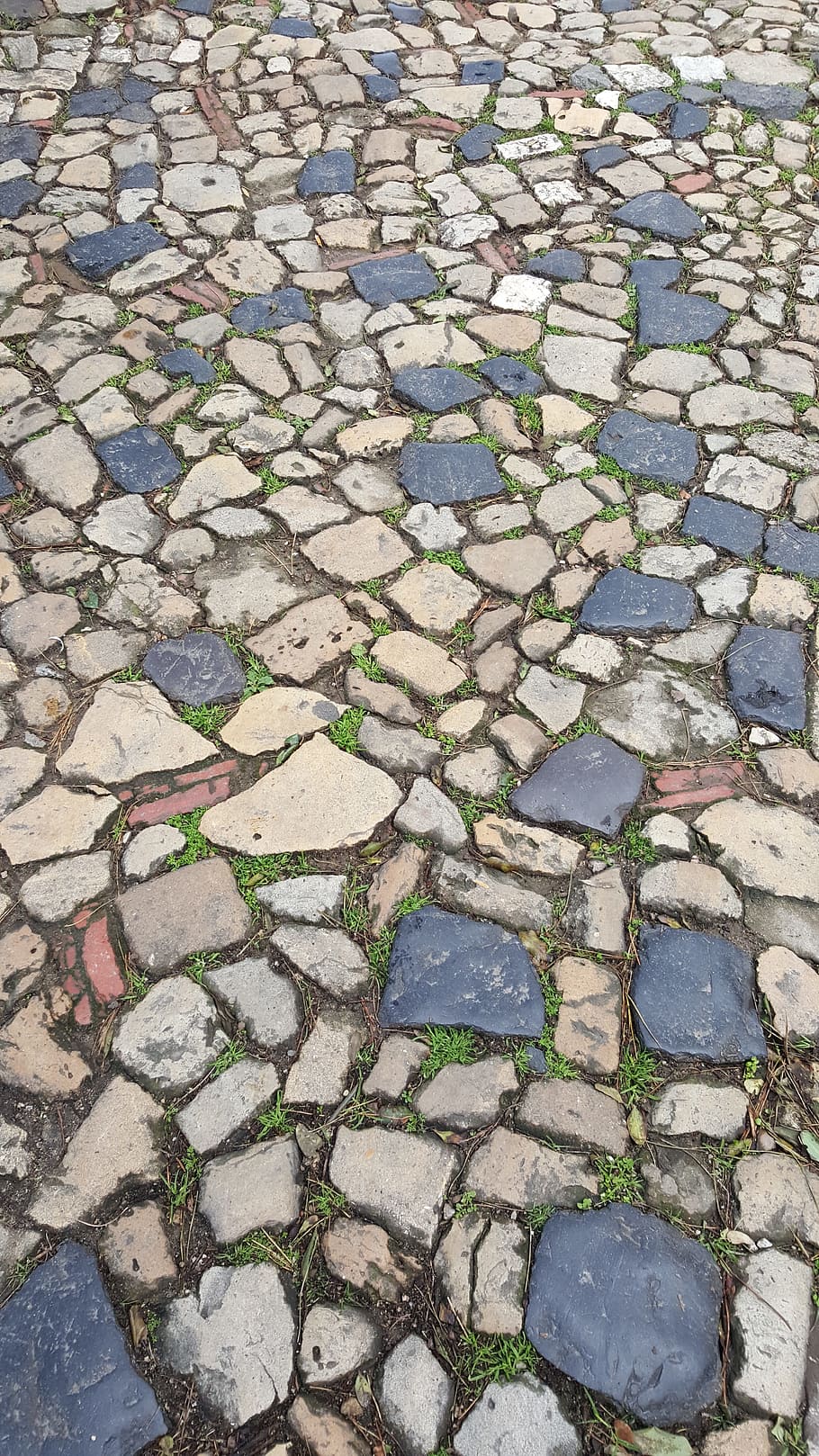 Pavers, Roads, Lisbon, Mosaic, pattern, backgrounds, stone material, full frame, textured, cracked