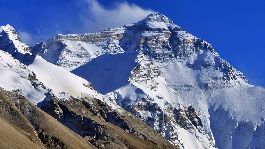 glacier mountains, day, snow, mountain, winter, mountain summit, ice, mount everest, tibet, tourism