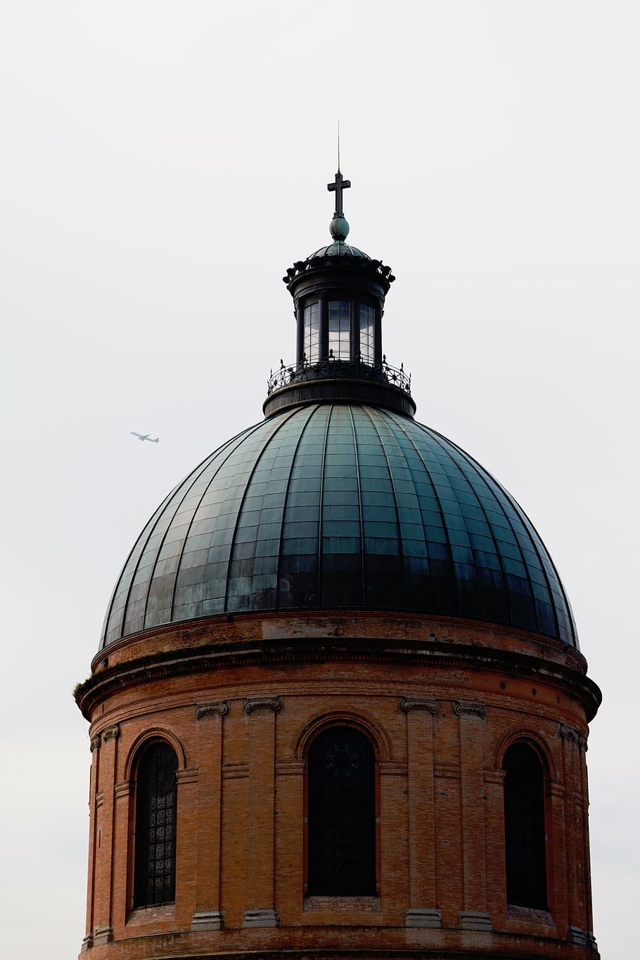 glass dome tower, buildings, structure, architecture, design, landmark, cross, church, dome, cathedral