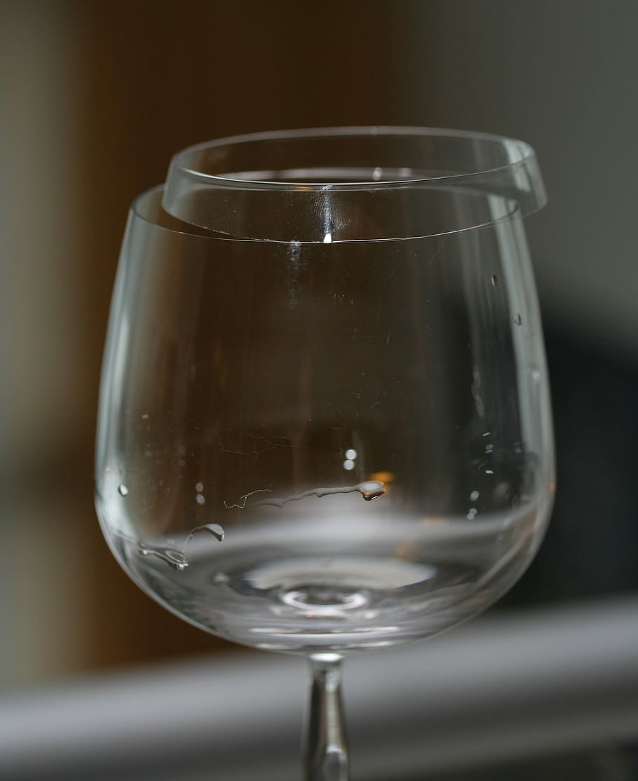 Broken, Glass, Wine, Dishwasher, broken, glass, the fingerprint, the drop of the, wine glass, water, the neat
