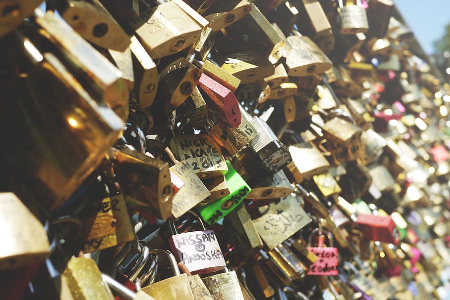 love, locks, hearts, romance, romantic, padlock, lock, abundance, security, large group of objects