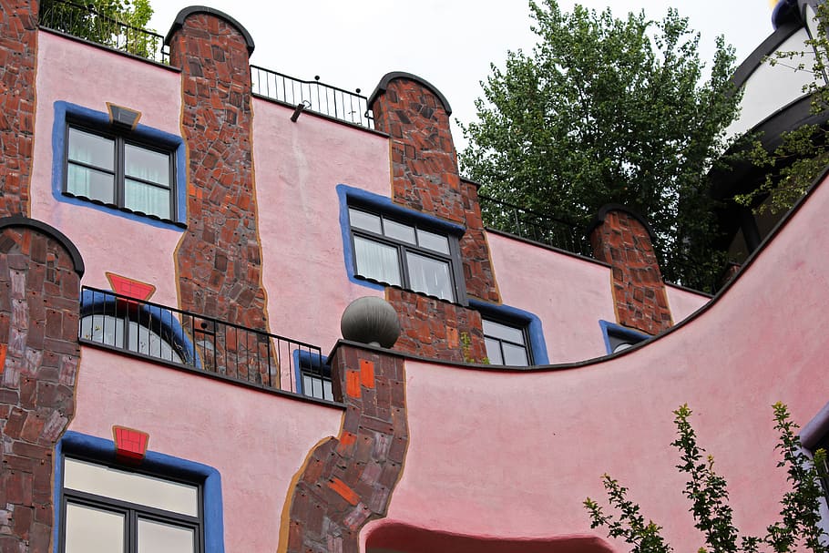 casa hundertwasser, Magdeburgo, Hundertwasser, fachada, construção, arquitetura, moderna, janela, Saxônia-Anhalt, café