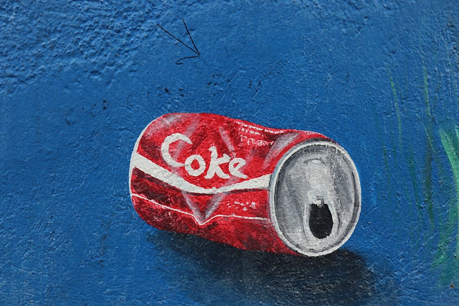 Caja, Coca-Cola, cola, este, lateral, galería, Berlín, muro de Berlín, graffiti, arte