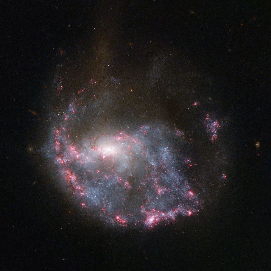 fotografia de galáxia, galáxia, fotografia, espiral, barrado, ngc 922, cosmos, espaço, estrutura de anel, forma espiral distorcida