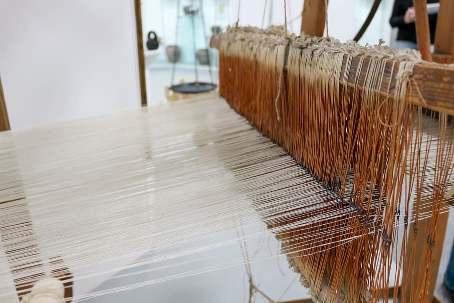 weaving, machine, matter, wood, old, exhibit, russian, russia, historical, closeup