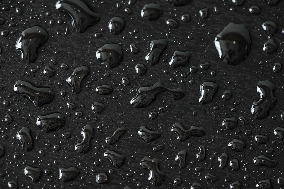negro, agua, patrón de fondo # 2, agua negra, gotas, resumen, fondo, patrón, todo negro, blanco y negro