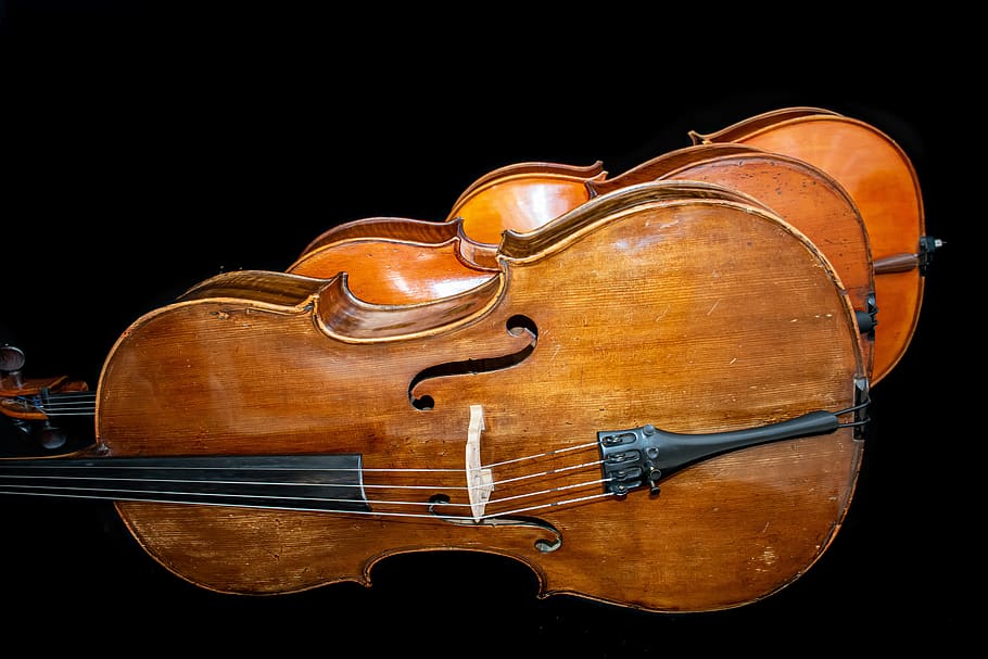 cellos, trio, music, concert, instruments, musical, antique, sound, melody, classical