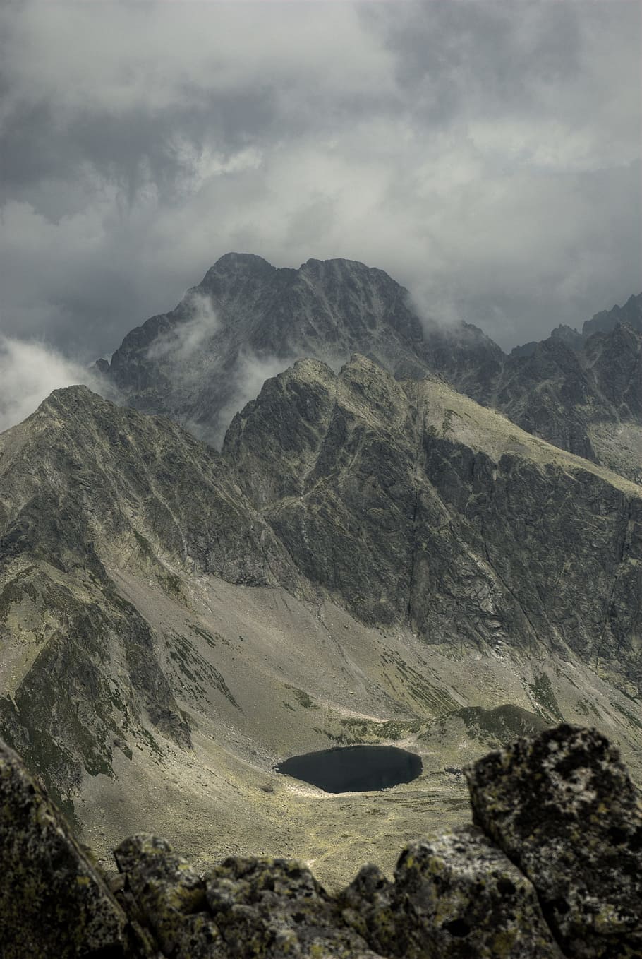 slovakia, tatry, landscape, top view, mountains, nature, view, sky, holiday, tourism