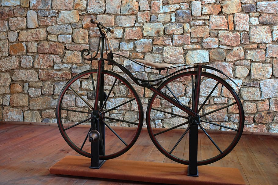 자전거, 늙은, 바퀴, 복고풍의, 운송 수단, 노스탤지어, 사이클링, 오래된 자전거, 포도 수확, 움직임
