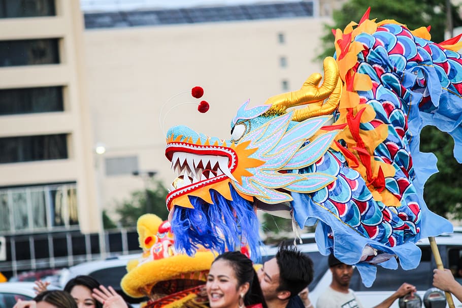 chinese, dragon, parade, culture, festival, costume, people, celebration, cultures, traditional Festival