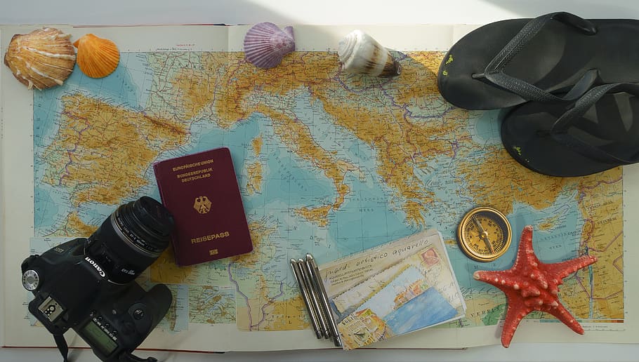 travel, preparation, map of europe, mediterranean, north africa, east middle, turkey, background, fund, vacations