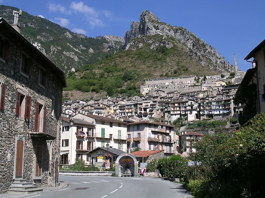 tends, beautiful village, perched, france, alpes-maritimes, valley of wonders, park mercantour, mountain, blue sky, nature