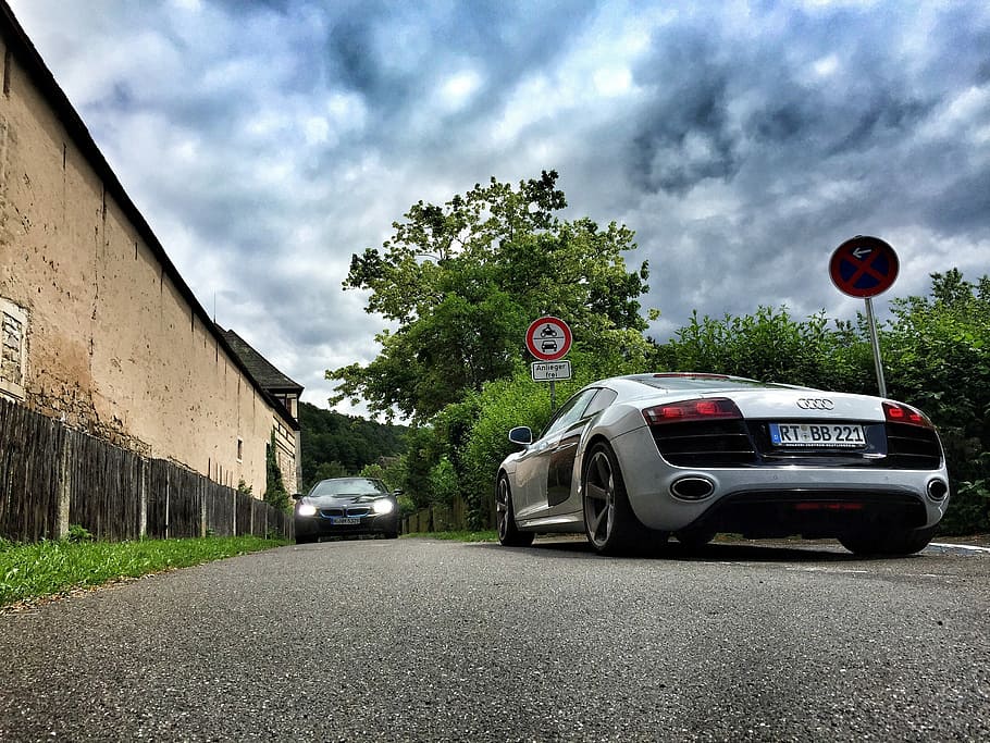 car on pathway, Sports Car, Road, Clouds, Auto, Sport, auto, sport, super sports car, background, summer
