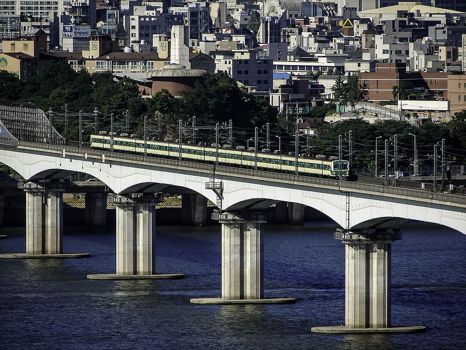 seúl, sur, corea, puente ferroviario de Dangsan, Corea del sur, arquitectura, puente, ferrocarril de dangsan, fotos, dominio público